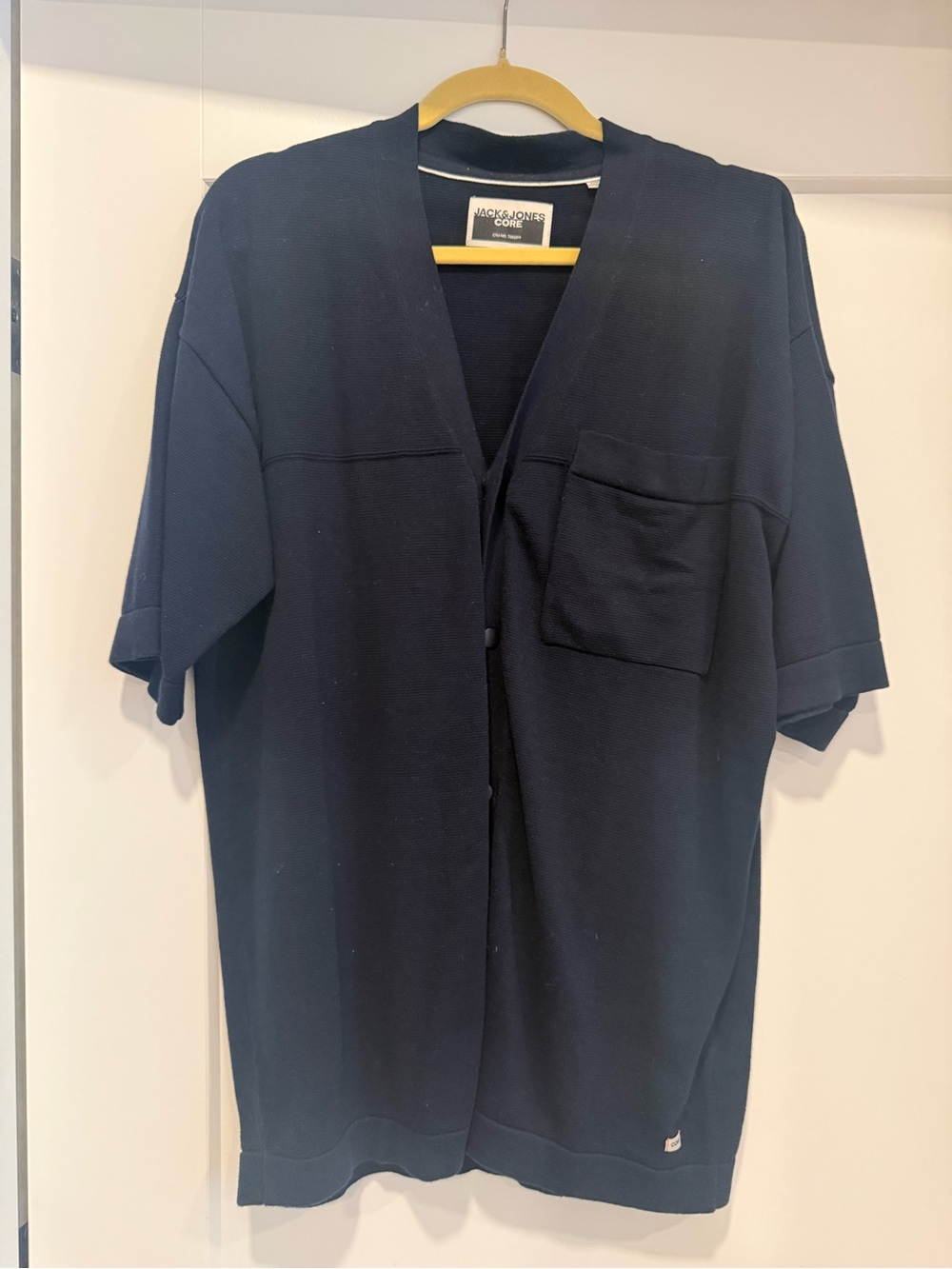 Jack & Jones Deep Navy Short-Sleeve Knit Cardigan